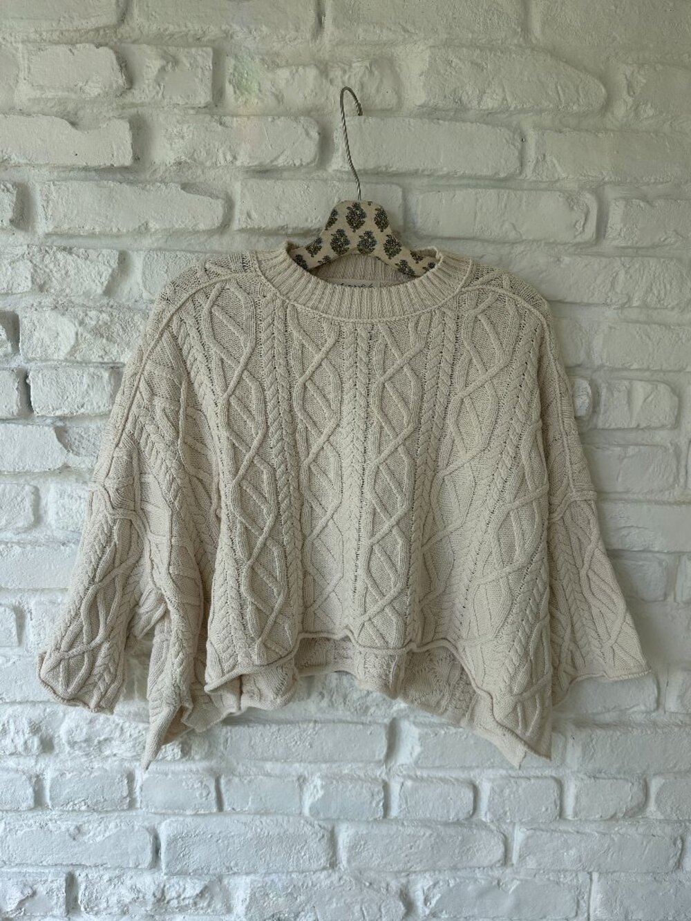 Free People Washed Ashore Cable Knit Sweater - Cream - Picture 3 of 5